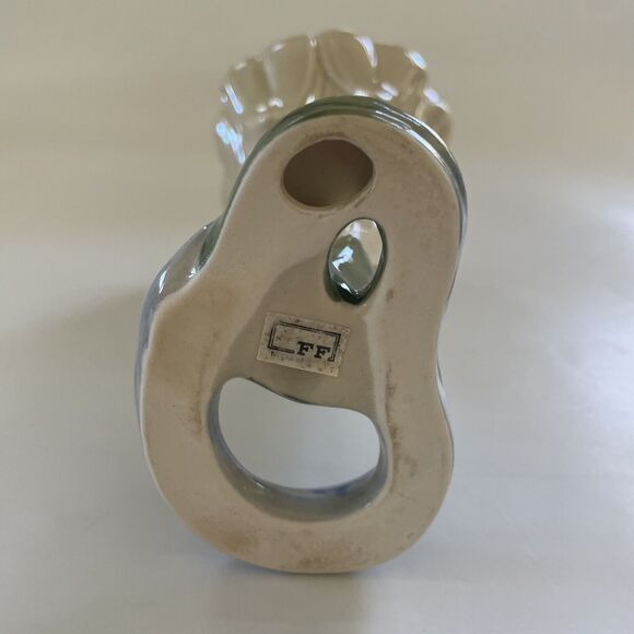 Vintage Fitz Floyd Art Nouveau Flower Vase 7” Japan 1978 Hand Painted Iridescent - Picture 5 of 9